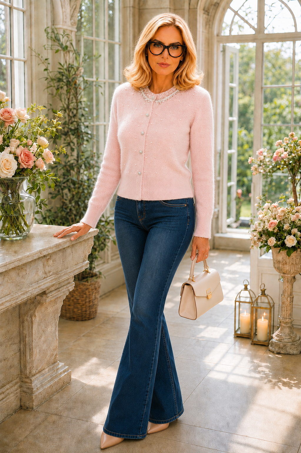 The Elodie Pearl Cardigan