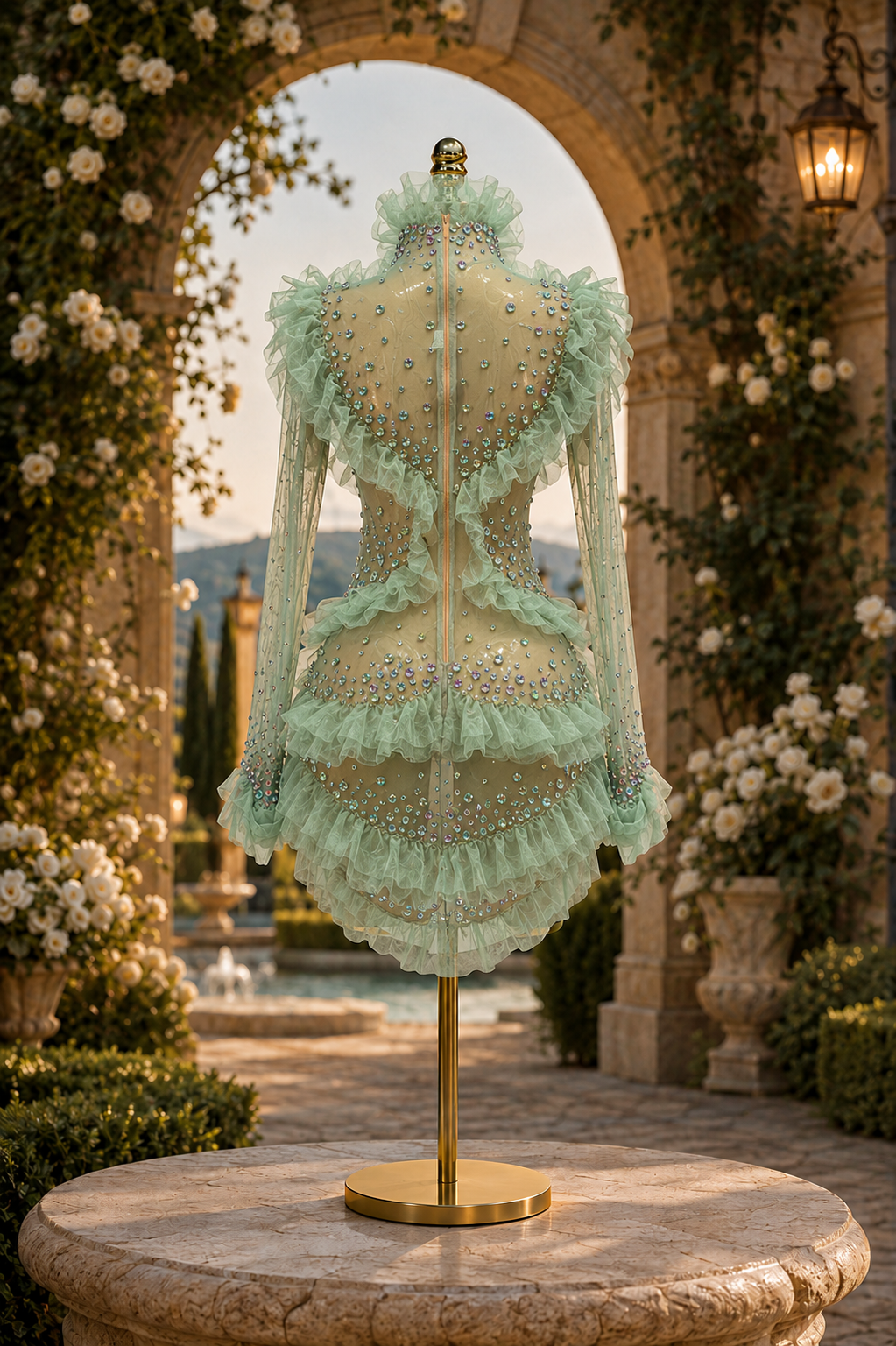The Seraphina Crystal Dress – Crystal Mint