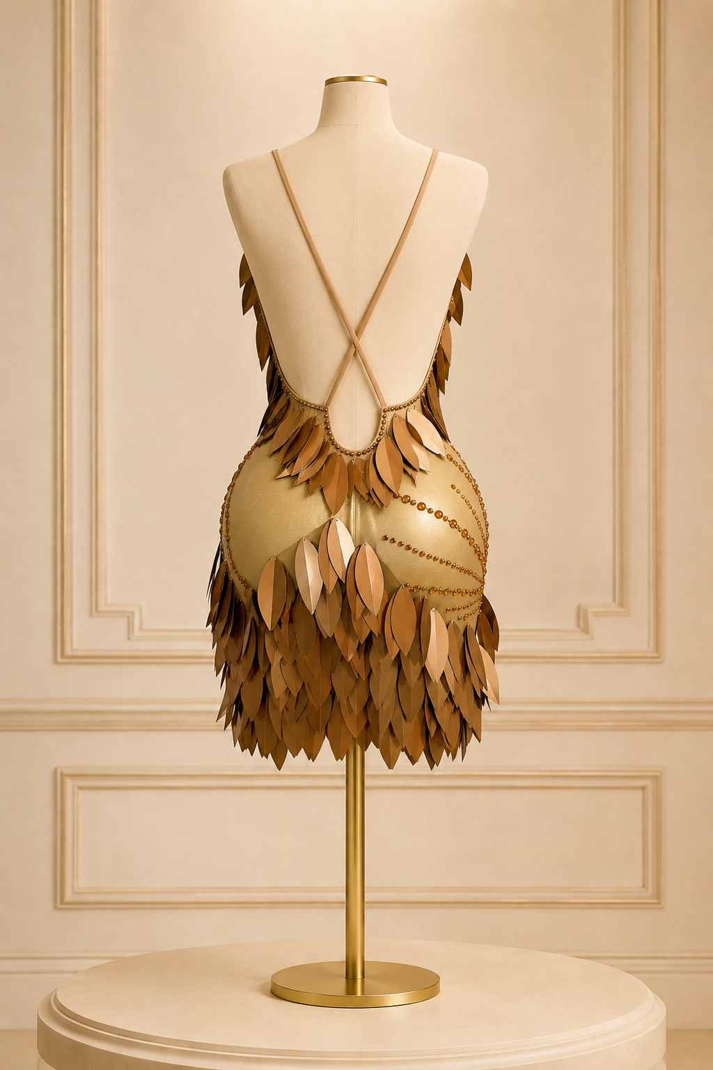 The Calista Crystal Leaf Dress