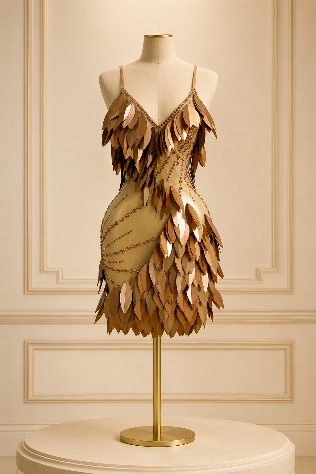 The Calista Crystal Leaf Dress
