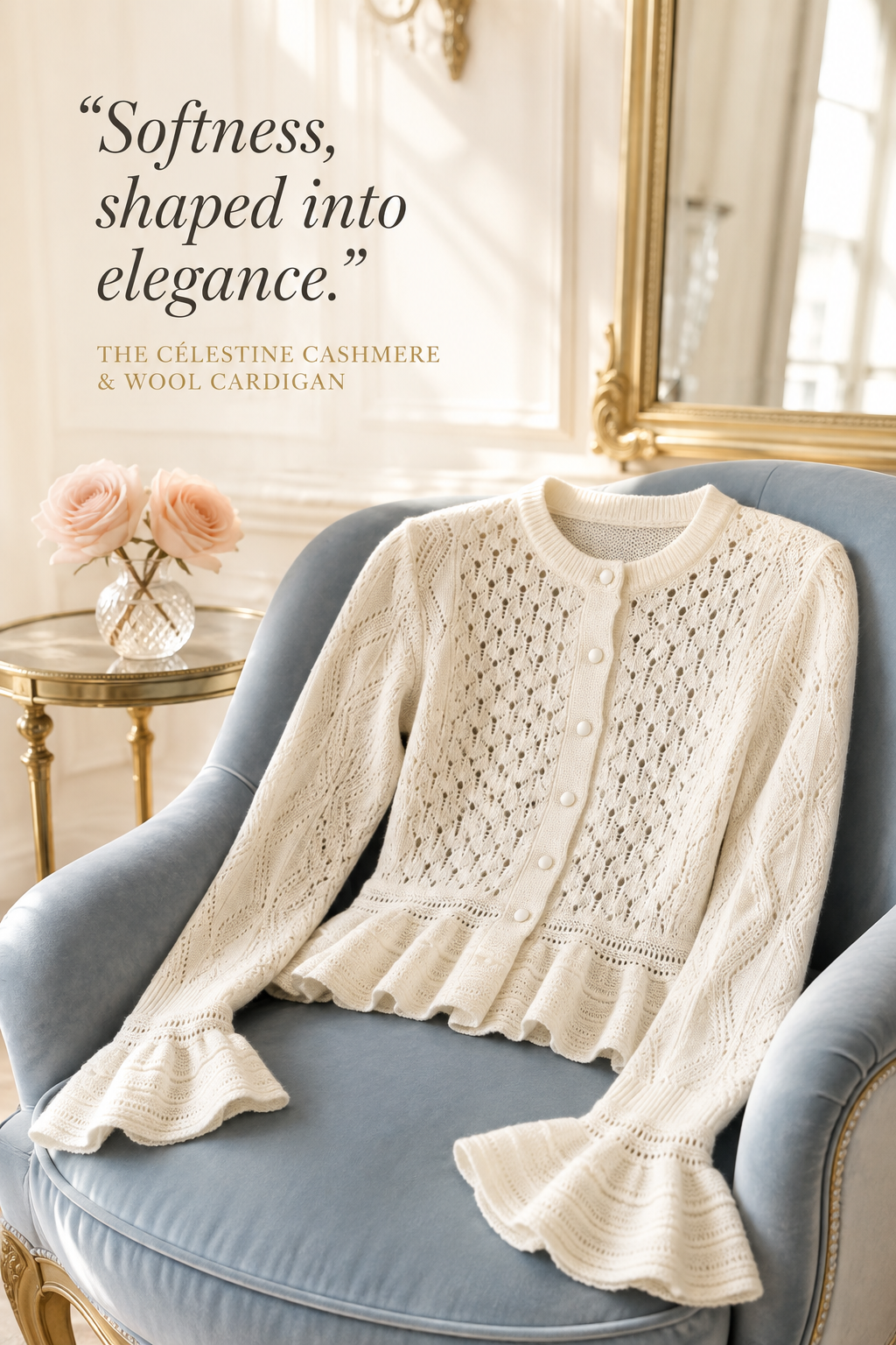 The Celestine Cashmere & Wool Cardigan
