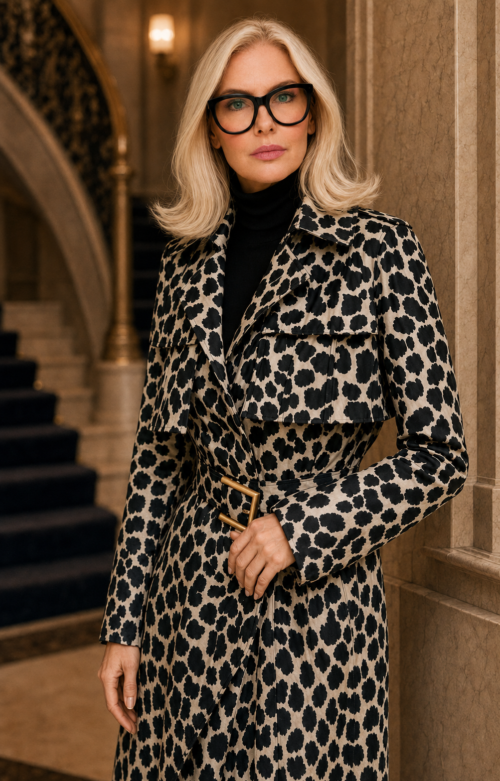 Leopard Trench Coat