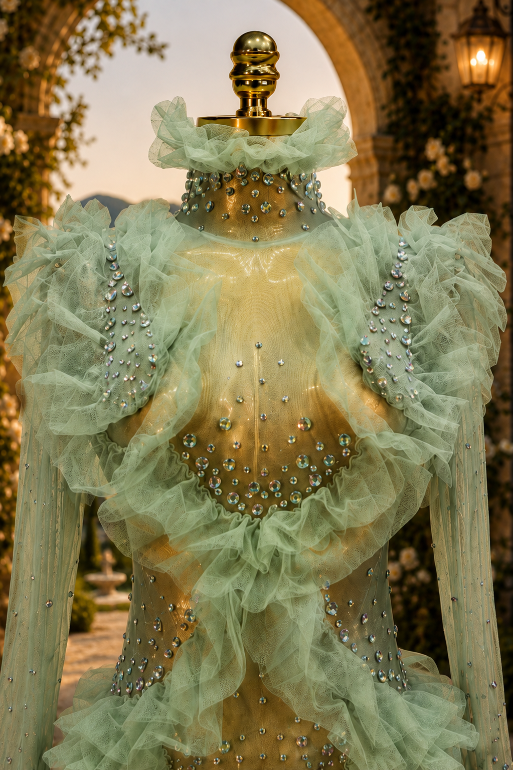 The Seraphina Crystal Dress – Crystal Mint