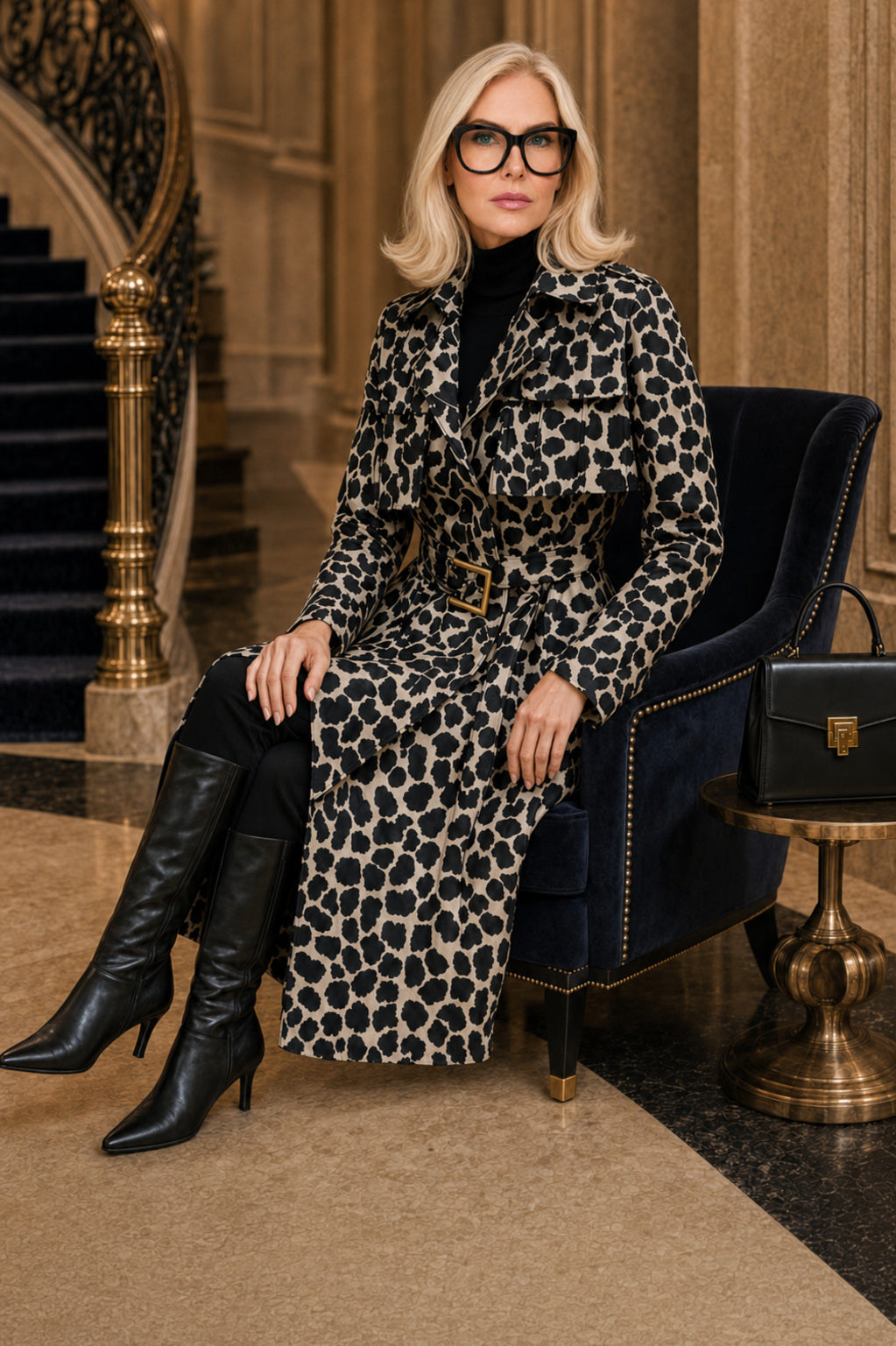Leopard Trench Coat
