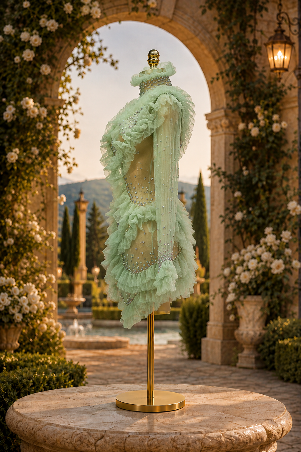 The Seraphina Crystal Dress – Crystal Mint